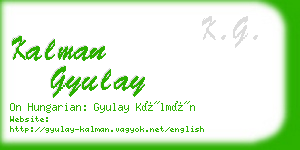 kalman gyulay business card